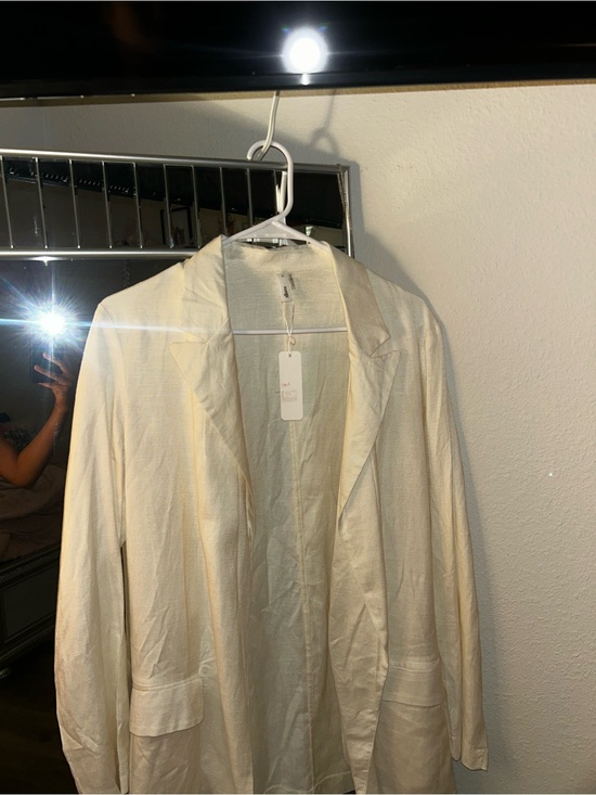 glam Jackets & Blazers - glam Cream Open-Front Blazer Jacket & Shorts